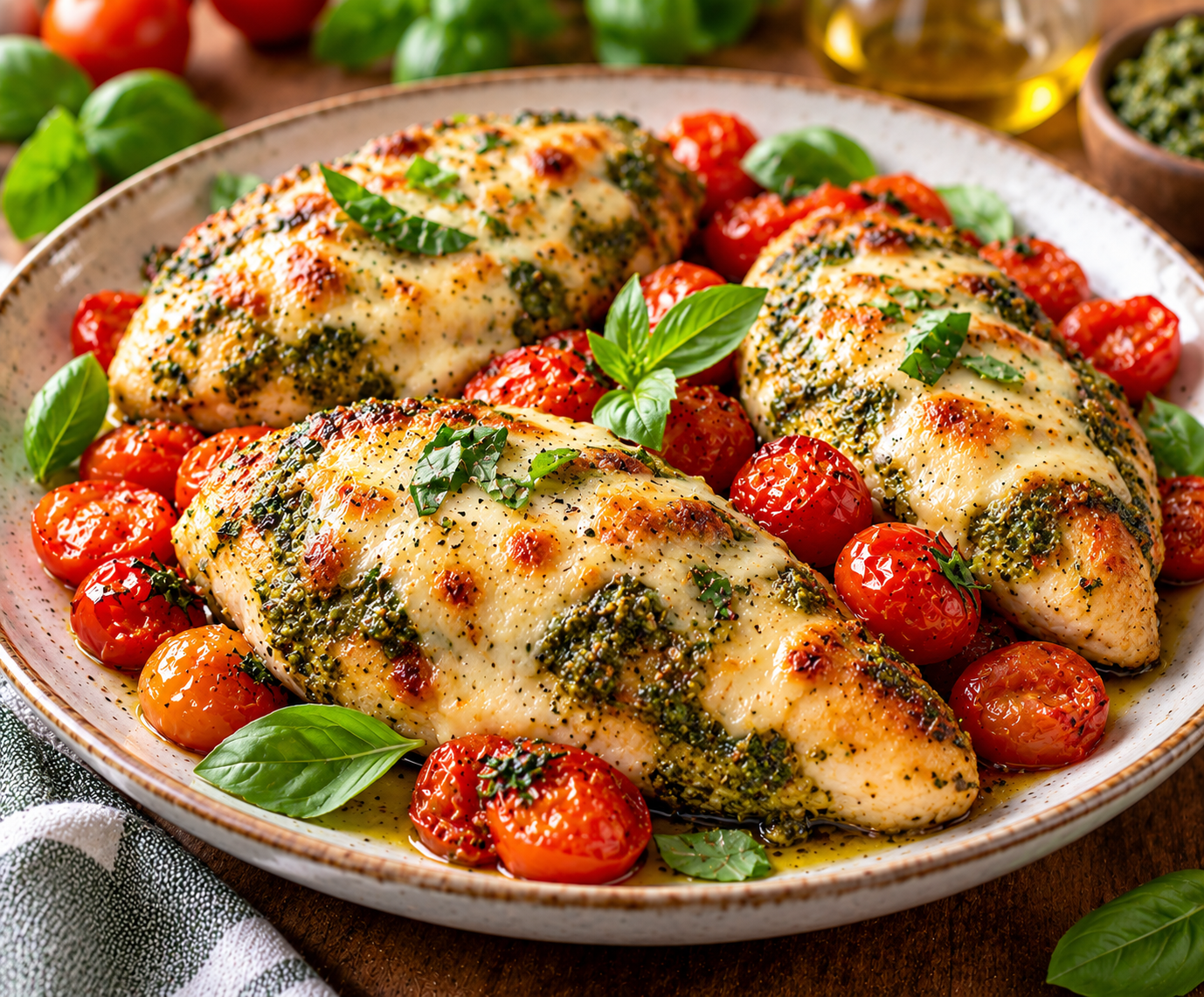 Baked Pesto Chicken