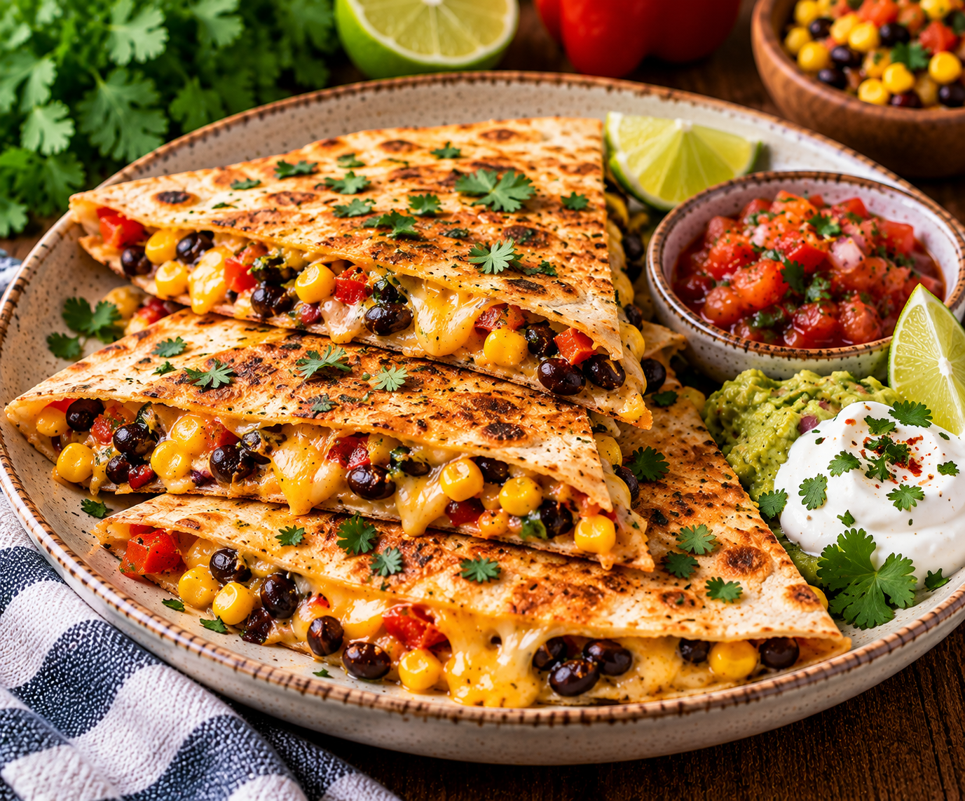 Black Bean and Corn Quesadillas