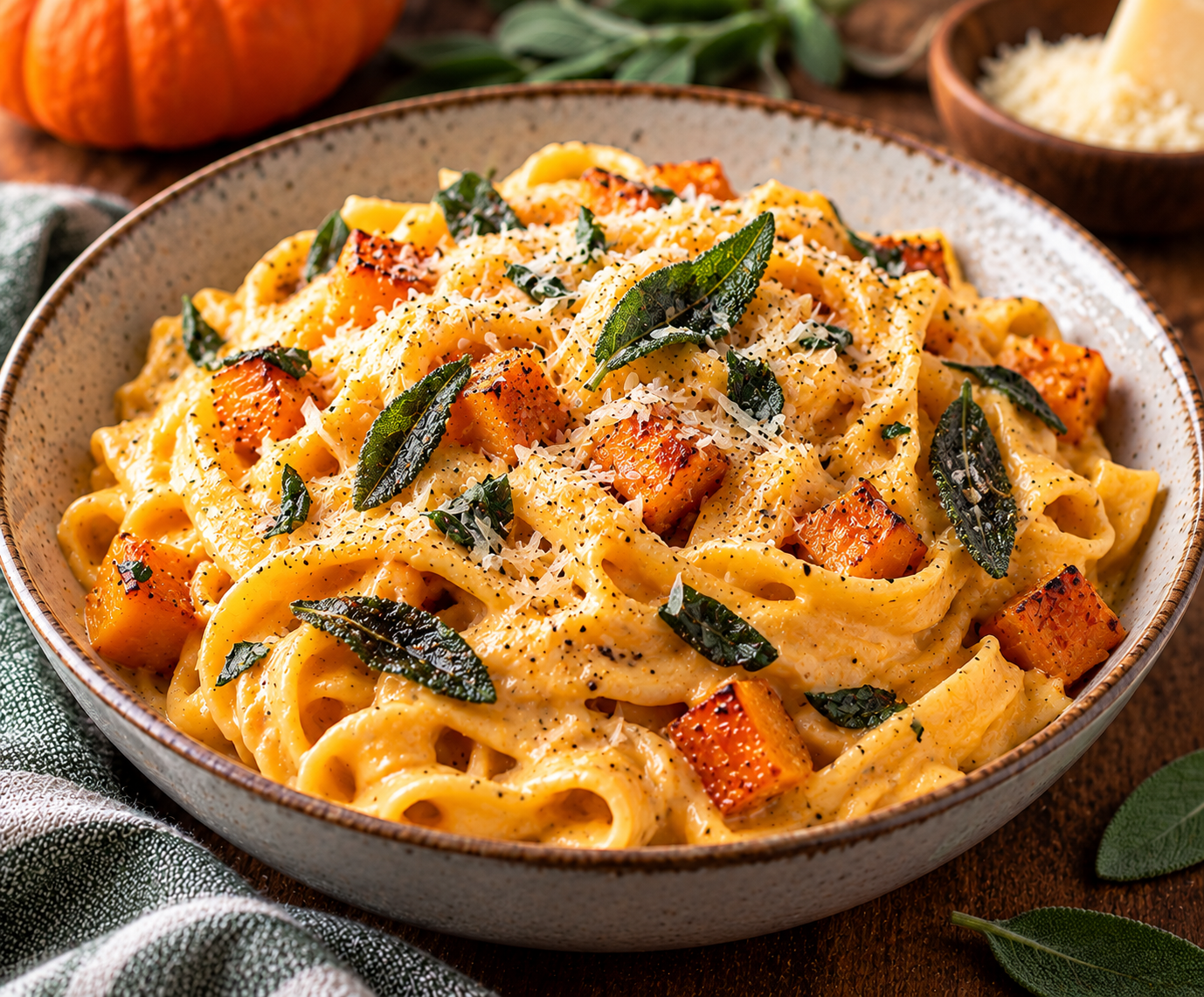 Creamy Pumpkin Sage Pasta