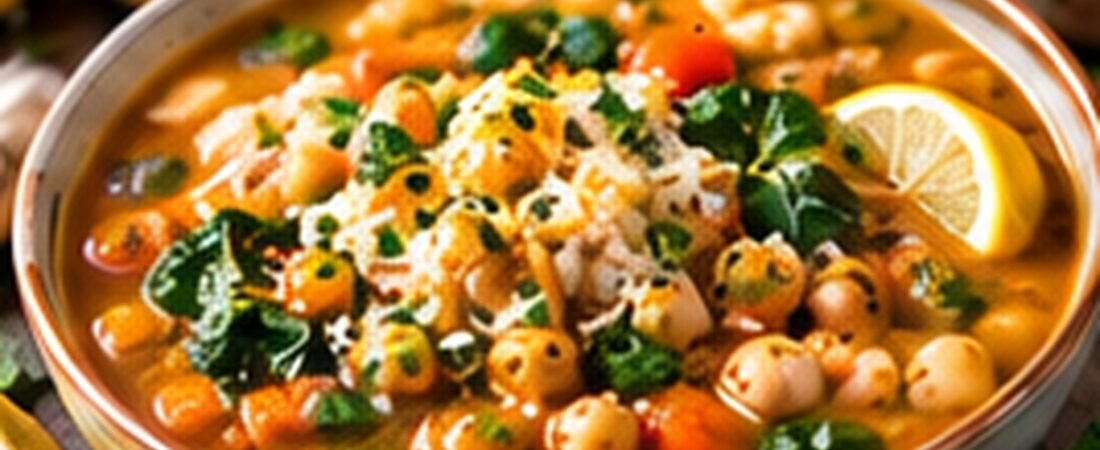 Lemony Chickpea Soup with Rice