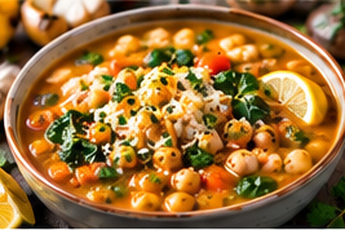 Lemony Chickpea Soup with Rice
