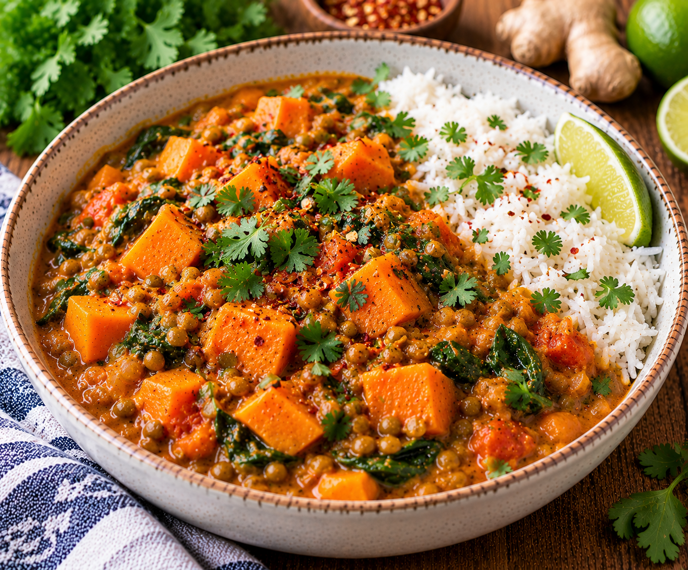 Lentil Sweet Potato Curry